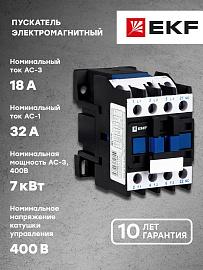 Пускатель электромагнитный  ПМЛ-1160ДМ 18А 400В Basic pml-s-18-400-basic EKF