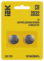 Элемент питания дисковый литиевый CR2032 (2шт/блистер) IEK