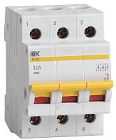 Выключатель нагрузки 3-полюсный ВН-32 3п 32А на DIN-рейку IEK (MNV10-3-032) (1м)