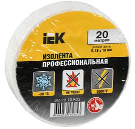 Изолента ПВХ белая 19х20м UIZ-20-10-K01 IEK