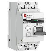 Выключатель автоматический дифференциального тока АД-32 6А (1P+N) двухполюсный характеристика C 4,5kA 30мА тип AC электронный   PROxima DA32-06-30-pro EKF