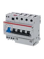 Выключатель автоматический дифференциального тока DS204 20А 4П четырехполюсный C 30мА 6кА 6 модулей 2CSR254001R1204 ABB