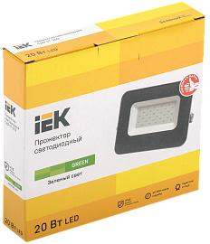 Прожектор LED СДО 07-20G green IP65 серый IEK