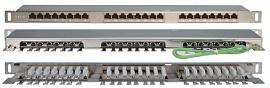 Hyperline PPHD-19-24-8P8C-C6-SH-110D Патч-панель высокой плотности 19", 0.5U, 24 порта RJ-45, категория 6, Dual IDC, экранированная