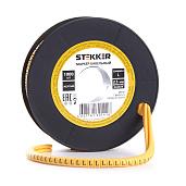 Маркер кабельный L для провода сеч.6мм желтый (350шт в упак) CBMR60-L 39133 STEKKER