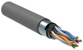 Витая пара экранированная F/UTP кат.6 4x2x0,57 (23 AWG) PVC Серая одножильная внутренняя LC1-C604-311 ITK (15м)