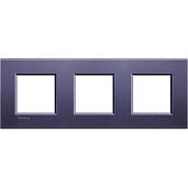 Рамка для розеток и выключателей прямоугольная, 3 поста, цвет Синий шелк Livinglight LNA4802M3CBLegrand