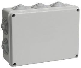 Коробка КМ41244 распаячная для о/п 190х140х70 мм IP55 (RAL7035, 10 гермовводов)