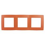 Рамка для розеток и выключателей ЭРА12 3 поста оранжевый ( 12-5003-22 ) Б0019405 ЭРА