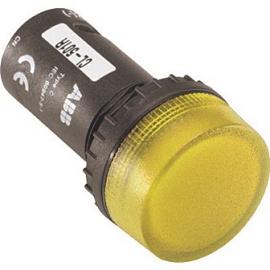 Лампа сигнальная CL-520Y желтая со встроенным светодиодом 220В DC  1SFA619402R5203 ABB