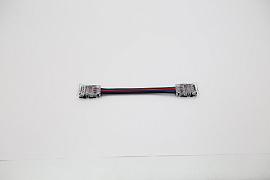 Разъем двойной 4PIN с проводом для LED ленты RGB 10mm (соединение 2х лент) V4-R0-70.0024.STR-0003 Вартон