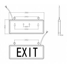 Светильник аварийный светодиодный 3ч 3Вт ВЫХОД-EXIT (20/480) SSA-101-1-20 ЭРА