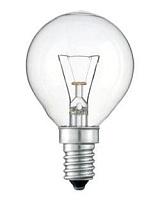 Лампа накаливания декоративная шар 40Вт Е14 прозрачная (ДШ 220-230-40, ГУП "Лисма")