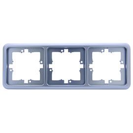 Рамка для розеток и выключателей трехместная С130-004 (матовое серебро) Gusi Electric