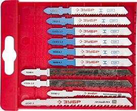 Набор  Полотна для электролобзика, по дереву и металлу, EU-хвостовик, пластиковый бокс, 10шт ЗУБР "ЭКСПЕРТ" 15586-H10