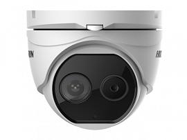 Камера видеонаблюдения (видеокамера наблюдения) IP уличная купольная тепловизионная, объектив 2.1 мм DS-2TD1217-2/PA HikVision