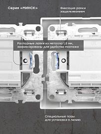 Розетка RJ45+RJ11 компьютерная+телефонная Минск скрытой установки в сборе белый ERK00-135-10 EKF