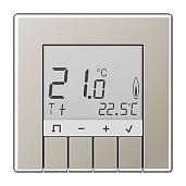LS универсальный комнатный регулятор температуры воздуха с дисплеем «стандарт», металл благородная сталь TRDES231 JUNG