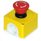 Пост кнопочный желтый CEPY1-1001 с кнопкой грибок 2НЗ отпуск. поворачиванием 1SFA619821R1001 ABB