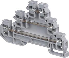 Клемма D2,5/6.DA винт 2.5мм.кв. 3-ур., 3 проходных цепи, 6 зажимов 1SNA115541R1100 TE Connectivity
