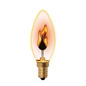 Лампа светодиодная декоративная 3 Вт IL-N-C35-3/RED-FLAME/E14/CL эффект пламени свеча UL-00002981 Uniel