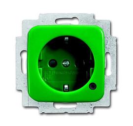 Розетка Schuko LED Duro зеленый 2013-0-5282 ABB