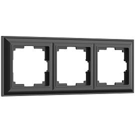 Рамка трехместная Fiore черный матовый IP20 W0032208 Werkel