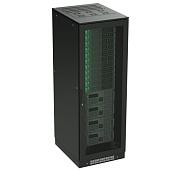 Шкаф телекоммуникационный серверный  напольный  24U 800х1000 двери перфорированная/перфорированная, укомплектован вводом и заглушками RAL 9005 R5IT2481PFB DKC