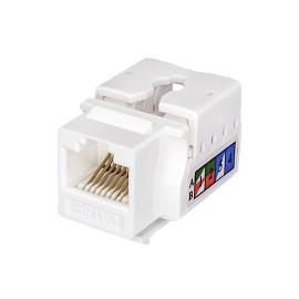 Keystone Jack 8P8C (RJ-45), UTP, 5e. инструментальная заделка, белый 10-0313 SUPRLAN