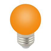 Лампа светодиодная декоративная оранжевая 1 Вт E27 D45 80Лм матовая 220-240В шар UL-00005650 Volpe