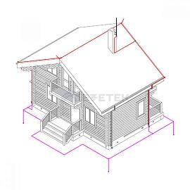 Комплект молниезащиты частного дома MZ – 8 Д для деревянного фасада, оцинкованный 61625 EZETEK