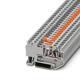 Колодка клеммная пружинная JXB-ST-4-K (с ножевым размыкателем, серая) арт.plc-jxb-st-4-K EKF