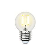 Лампа светодиодная 6 Вт E27 G45 3000К 500Лм прозрачная 200-250В шар SKY (LED-G45-6W/WW/E27/CL PLS02WH) UL-00000196 Uniel