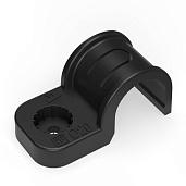 Крепеж-скоба пластиковая односторонняя для прямого монтажа черная д20 PR13.0373 Промрукав