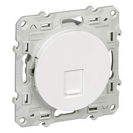 Розетка Odace скрытой установки RJ45 компьютерная 5 UTP infr белый S52R471 Schneider Electric