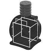 Пластиковый колодец КС-5 с металлокаркасом, с дополнительной горловиной D 580 мм , c крышкой D 560 мм  SK05040201 Ruwel