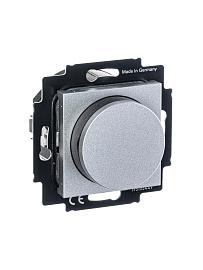 Светорегулятор (диммер) LEVIT скрытой установки поворотно-нажимной 60-600Вт R серебро / дымчатый чёрный 2CHH942247A6070 ABB