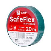 Изолента ПВХ зеленая 19мм 20м SafeFlex plc-iz-sf-g EKF