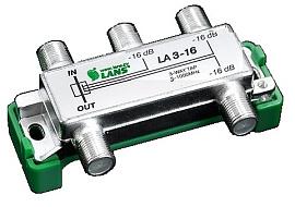 ТВ-Ответвитель 3 отвода. Потери на отвод: 16.0дБ., на подложке, LA3-16, LANS