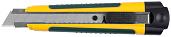 Нож с сегментированным лезвием двухкомп корпус, автостоп, отсек для хранения запасных лезвий, 18мм KRAFTOOL 09199