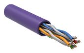 Кабель витая пара U/UTP категория 6 4х2х23AWG solid LSZH нг(A)-HF фиолетовый LC1-C604-126 ITK