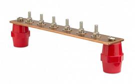 Главная заземляющая шина с изоляторами, 10 подкл.380мм×40мм×4мм, медь NE2010 DKC