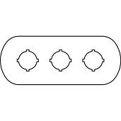 Шильдик MA6-1003 (3 места) для пластикового кнопочного поста  1SFA611930R1003 ABB