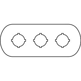 Шильдик MA6-1003 (3 места) для пластикового кнопочного поста  1SFA611930R1003 ABB