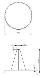 Светильник светодиодный Geometria Ring SPO-132-B-40K-088 88Вт 4000К 6000Лм IP40 800*800*80 черный подвесной Б0050561 ЭРА