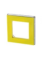 Рамка для розеток и выключателей 1 пост LEVIT жёлтый / дымчатый чёрный 2CHH015010A6064 ABB