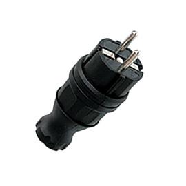 Вилка кабельная прямая каучуковая 230В, 2P+PE, 16A, IP44 EKF PROxima RPS-011-16-230-44