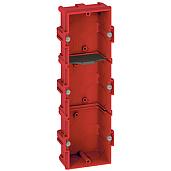 Коробка для кирпичных Batibox стен 3 пост 6/8 мод верт/гориз монтаж, глубина 40мм красный 080143 Legrand