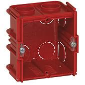 Коробка для кирпичных Batibox стен 1 пост квадратная соединяемая, глубина 60мм красный 080161 Legrand