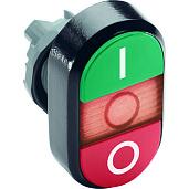 Кнопка управления двойная MPD2-11R (зеленая/красная) красная линза с текстом (I/O) 1SFA611131R1101 ABB